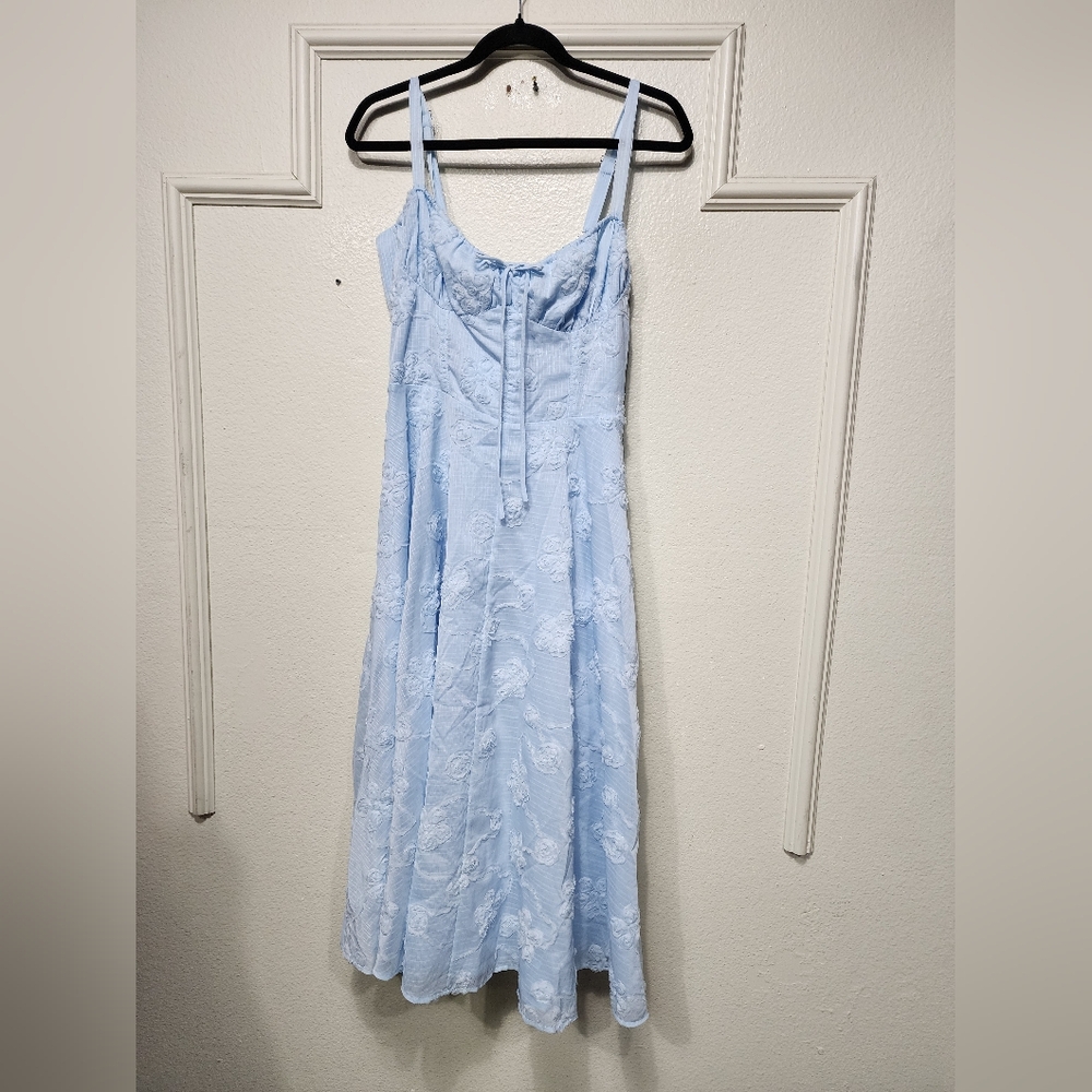 Lulu's Light Blue Midi Dress - Picture 6 of 11